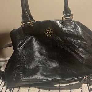 Vintage leather Black Tory Burch bag.